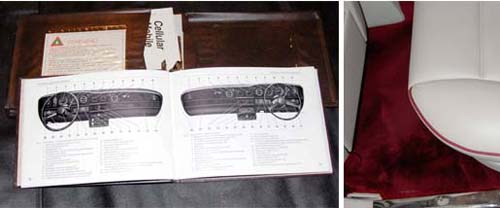 Owner's books, circa 1987; Clean sheepskins are a nice addition to any Rolls Royce